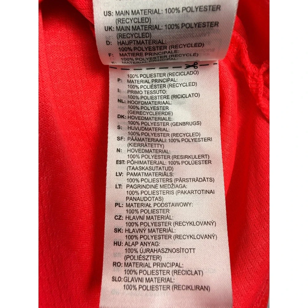 Adidas Mens XL Neon Coral Orange Performance Training Running T-Shirt
